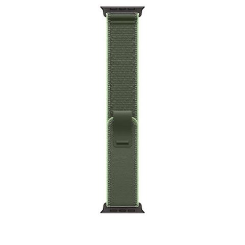 Curea Smartwatch Apple MG9N4ZM/A pentru Watch 49mm, Trail Loop, S/M, Black Titanium Finish (Verde)