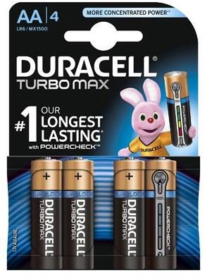 Baterie Duracell Turbo Max AA LR06, 4buc