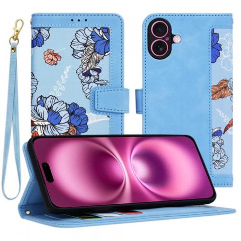 Husa pentru Apple iPhone 16 Plus, Techsuit, FlipCraft, Bleu