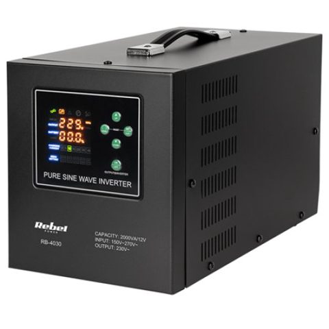 UPS Centrale Sinus Pur 2000VA 1200w 12v LifePO4 Rebel RB-4030