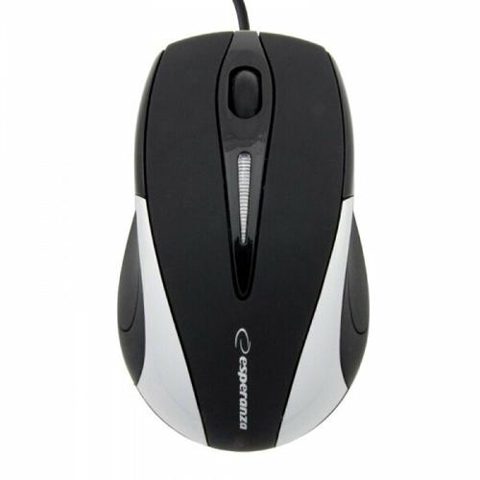 Mouse Esperanza Sirius EM102S, Wired, USB (Alb/Negru)