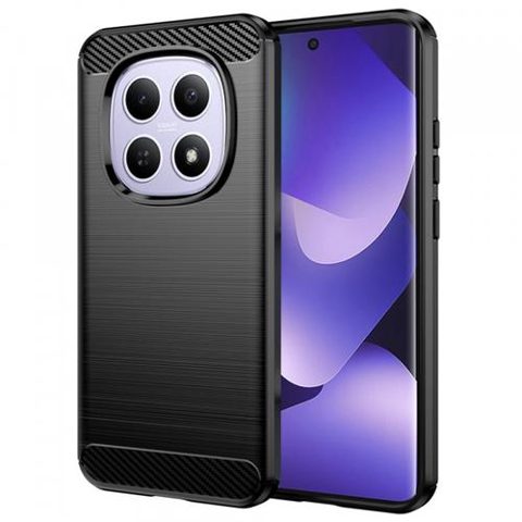 Husa pentru Xiaomi Poco M8 / Redmi Note 15 5G / Note 15 4G, Techsuit, Carbon, Neagra