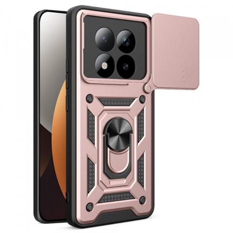 Husa pentru Xiaomi Poco M8 Pro / Redmi Note 15 Pro+ 5G, Techsuit, CamShield (Roz/Negru)