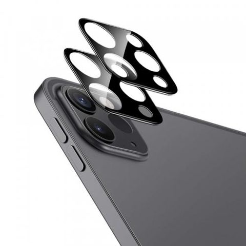 Folie de protectie Camera Spate ESR pentru Apple iPad Pro 13 (2024) / Pro 11 (2022) / Pro 12.9 (2022), Sticla Securizata, Set 2 bucati (Negru)