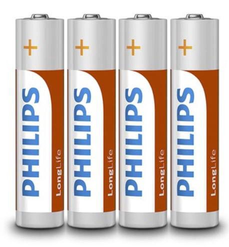 Set 4 Baterii LONGLIFE R3 PHILIPS, AAA