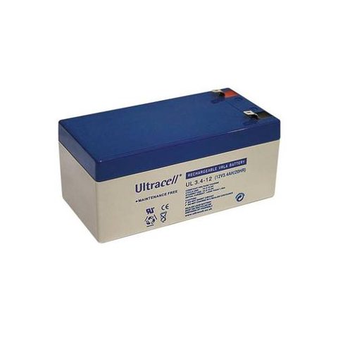 Acumulator Pb Ultracell 12V/3.4Ah, Terminale F1