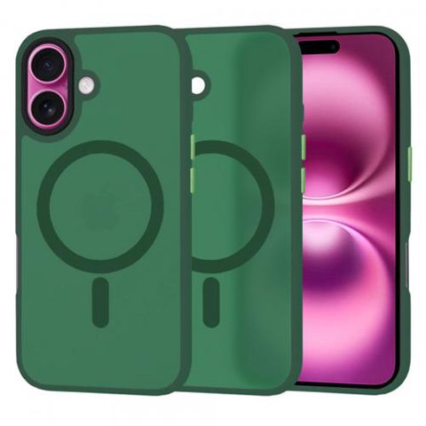 Husa MagSafe pentru Apple iPhone 16 Plus, Techsuit HaloFrost (Verde)