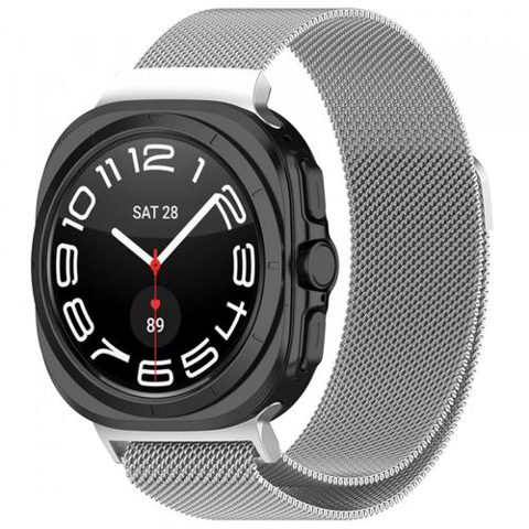 Curea Techsuit W009 pentru Samsung Galaxy Watch Ultra, Argintiu