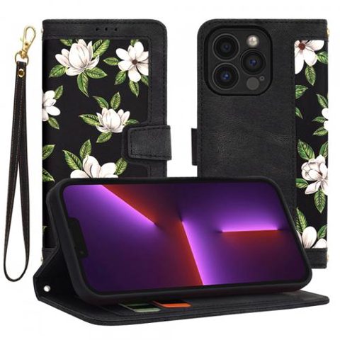 Husa pentru Apple iPhone 13 Pro, Techsuit, FlipCraft, Neagra