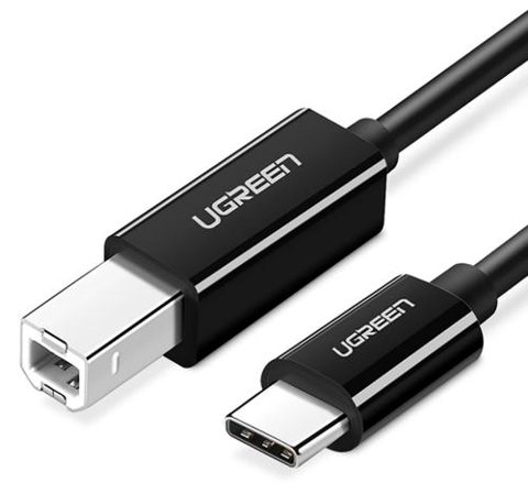 Cablu Imprimanta UGREEN US241, USB-C - USB-B, 1m, Negru