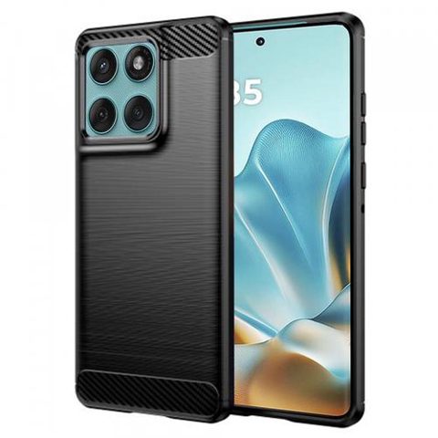 Husa Techsuit Carbon pentru Motorola Edge 60 Fusion / Edge 60, Neagra