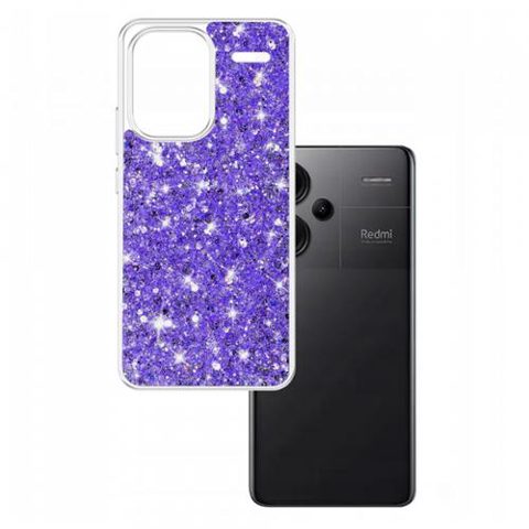 Husa pentru Xiaomi Redmi Note 13 Pro+, Techsuit, Sparkly Glitter, Mov