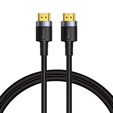 Cablu HDMI Baseus Cafule, HDMI (T) la HDMI (T), rezolutie maxima 4K UHD (3840 x 2160) la 60 Hz, conectori auriti, 2m, Negru