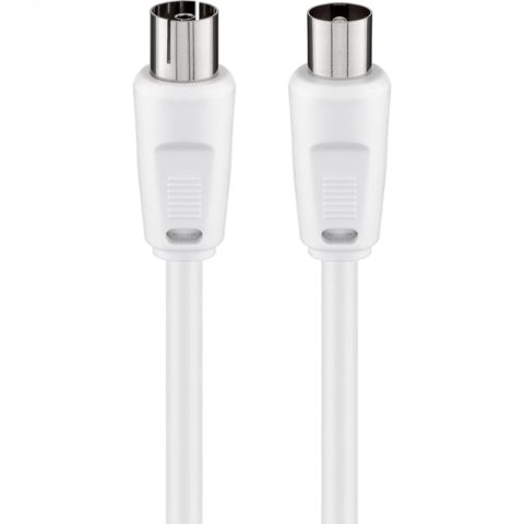 Cablu antena coaxial T-M 2.5m Alb, Goobay G11511