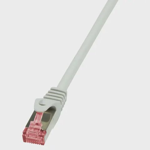 Cablu S/FTP LOGILINK Cat6, LSZH, cupru, 0.25 m, gri, AWG27, dublu ecranat CQ2012S
