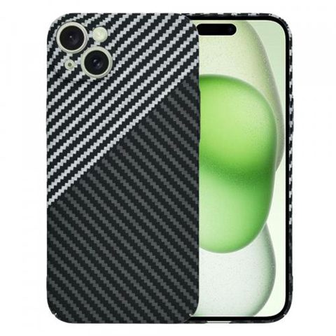 Husa pentru Apple iPhone 15 Plus, Techsuit, Carbonite FiberShell, Neagra Gri