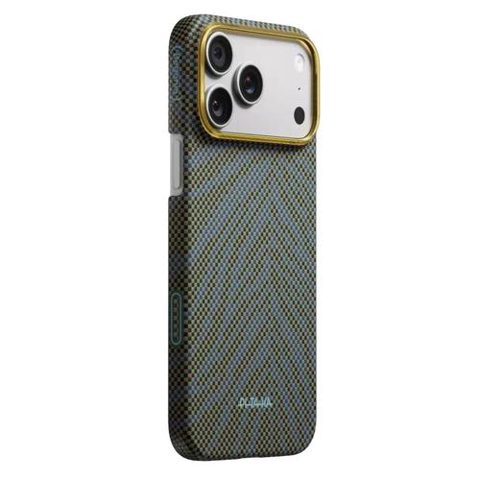 Husa Pitaka Breath of Veins Aramida Magsafe iPhone 17 Pro Dive Green