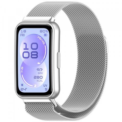 Curea Techsuit W009 pentru Huawei Band 11 / 11 Pro, Argintie