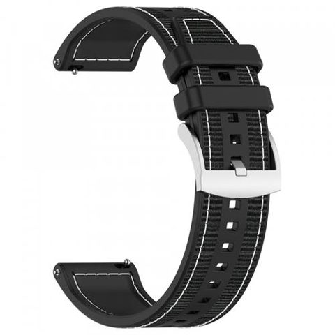 Curea Techsuit W051 pentru Huawei Watch / Xiaomi Watch Series, 22mm, Negru