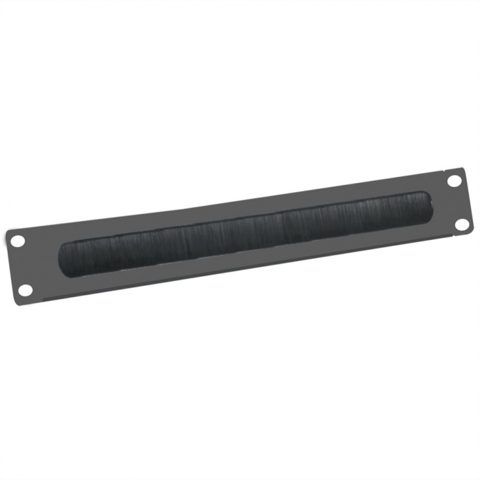 Panou cabluri cu perii ghidaj 19" 2U RAL9005 Negru, Value 26.99.0316