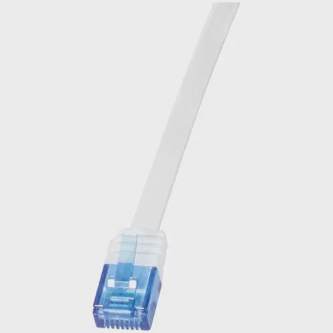Cablu UTP LOGILINK Cat6, cupru, flat, 5 m, alb, AWG32, CF2071U