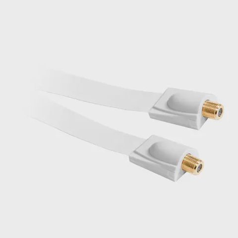 Cablu F-F, 1 m, design plat, Alb