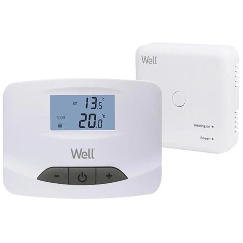 Termostat electronic cu afisaj digital wireless Well THERMS-THERMALW-WL / 5948636034769