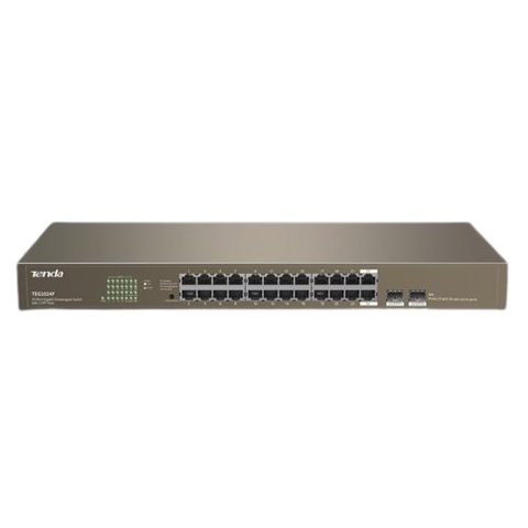 Switch Tenda TND-TEG1024F, 24 porturi Gigabit, 2 porturi SFP Gigabit