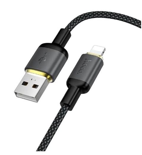 Cablu Date si Incarcare USB-A - Lightning HOCO X128 Benefit, 10W, 1m, Negru