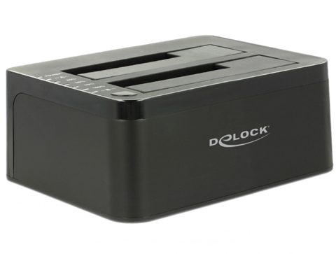 Dual Docking Station SATA HDD/SSD la USB 3.0, Functie de Clona, Delock 62661