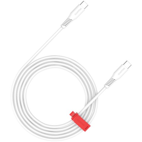 Cablu de date CANYON CC60SC, USB-C - USB-C, 60W, 1.2m, Alb