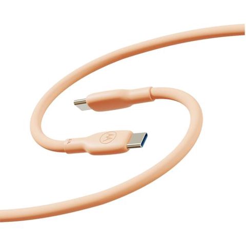 Cablu de date Motorola SJCS0CCB20ET1-EU-PF, USB Type-C, 5A, 480Mbps, 2m (Roz)