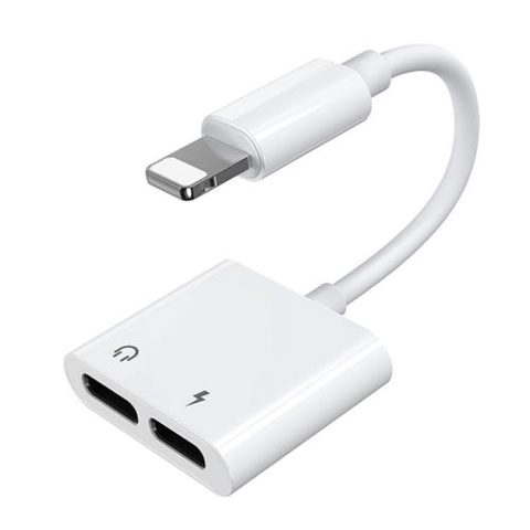 Adaptor Audio Joyroom S-Y104 Lightning - 2 x Lightning (Alb)