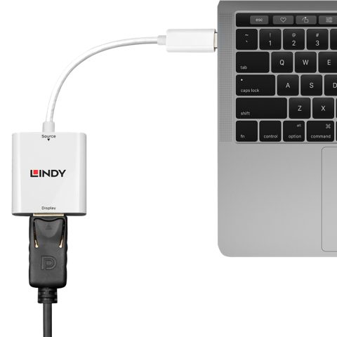 Adaptor USB 3.1-C la Displayport 4K60Hz T-M alb, Lindy L43245*