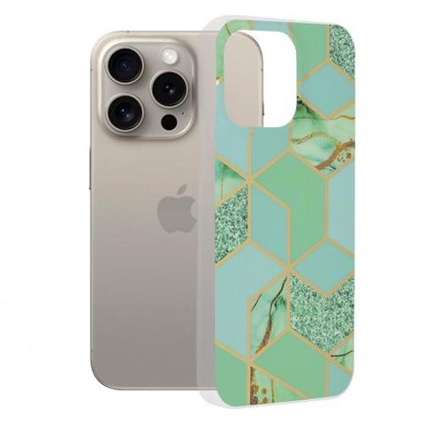 Husa pentru Apple iPhone 15 Pro Max, Techsuit, Marble, Verde
