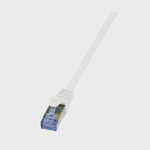 Cablu Patchcord Logilink CQ4051S, S/FTP, Cat6a, 2m, alb