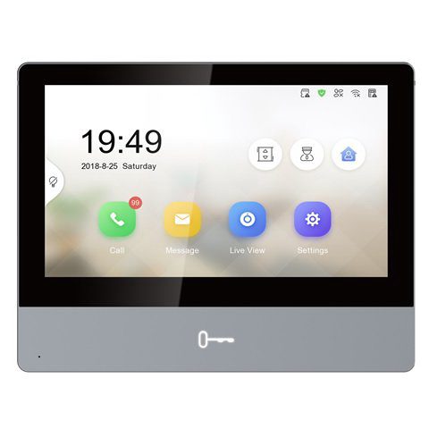 Videointerfon color Hikvision DS-KH8350-WTE1/EU, Wi-Fi, 128 MB, post interior