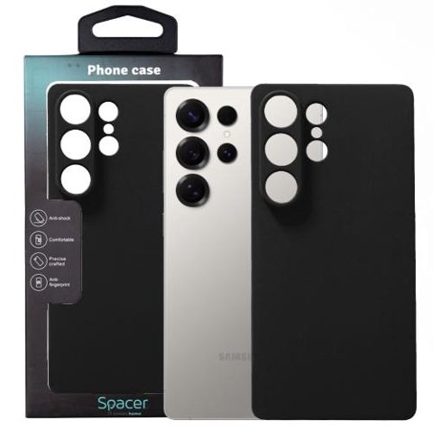 Husa Spacer SPPC-SM-GX-S25-TPU pentru Samsung Galaxy S25, Negru
