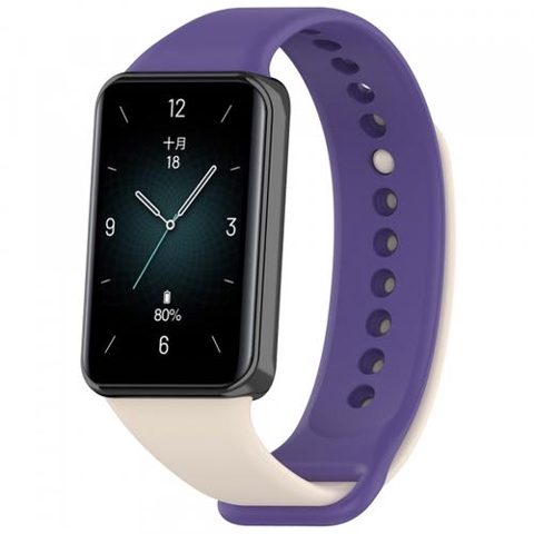 Curea Techsuit W014 pentru Honor Band 9 (Mov/Crem)