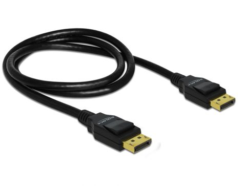 Cablu DisplayPort 4K60Hz T-T ecranat 1m negru, Delock 82423