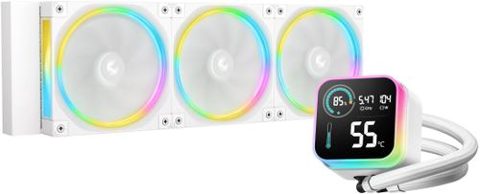 Cooler CPU AIO DeepCool LQ360 ULTRA ARGB R-LQ360-WHASMC-G-1, Racire cu lichid, Display LED, 3 ventilatoare, 360mm (Alb)