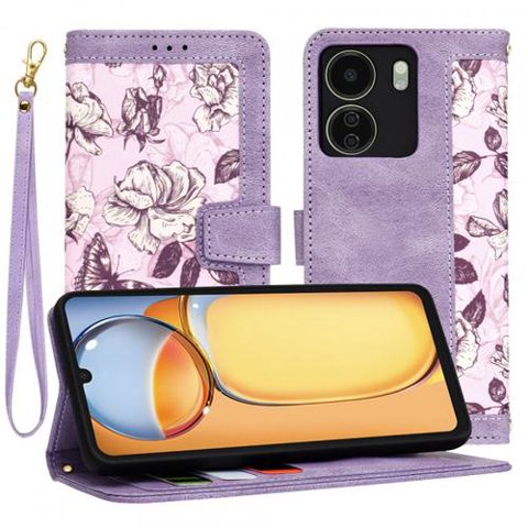 Husa pentru Xiaomi Poco C65 / Redmi 13C, Techsuit, FlipCraft, Mov