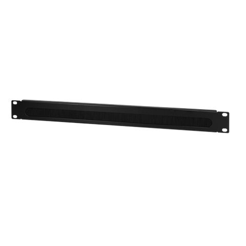 Panou intrare cabluri Logilink ORCEB1B, tip masca orizontala cu perii, 19 inch, 1U, Negru