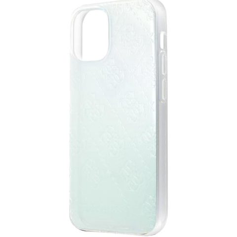 Husa Cover Guess 3D Raised Iridescent GUHCP12S3D4GIRBL pentru iPhone 12 Mini (Transparent)