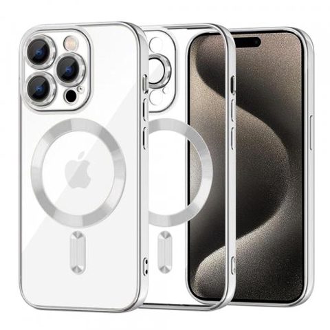 Husa MagSafe pentru Apple iPhone 15 Pro Max, Techsuit, Luxury Crystal