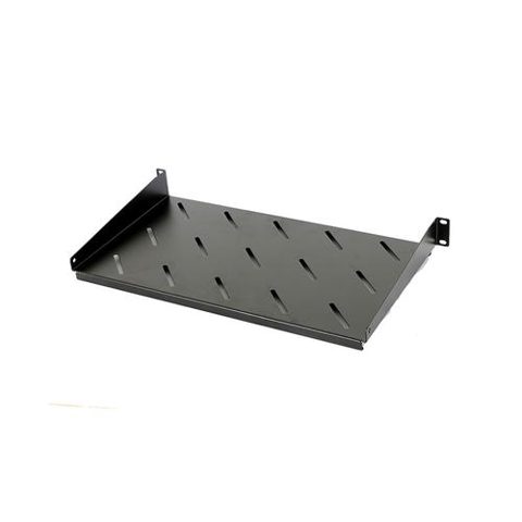 Raft fix 19inch DATEUP RAL 9005, 1U, 300mm, fixare fata in 2 puncte, sarcina 30kg