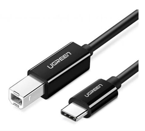 Cablu Imprimanta UGREEN US241, USB-C - USB-B, 2m, Negru