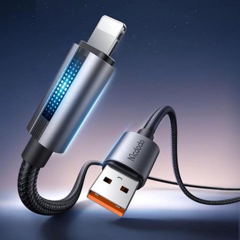 Cablu de date Mcdodo CA-5660, USB-A la Lightning Fast Charging, 3A LED, 1.2m Negru
