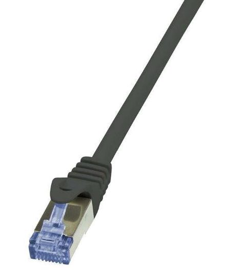 Cablu S/FTP LogiLink CQ3043S, Cat.6A, Patchcord (Negru)
