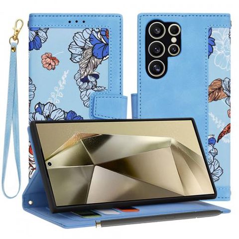 Husa pentru Samsung Galaxy S24 Ultra S928, Techsuit, FlipCraft, Bleu